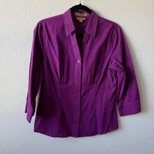 Vintage purple long sleeve blouse
